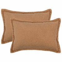 vidaXL Kuddöverdrag 2 st HOUTEN Beige 30 x 50 cm Bouclé