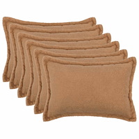 vidaXL Kuddöverdrag 6 st HOUTEN Beige 30 x 50 cm Bouclé