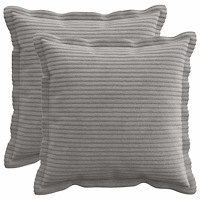 vidaXL Kuddöverdrag 2 st HOUTEN Ljusgrå 35 x 35 cm manchester