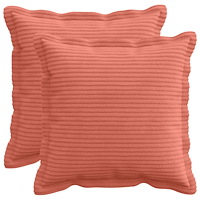 vidaXL Kuddöverdrag 2 st HOUTEN Röd orange 35 x 35 cm manchester