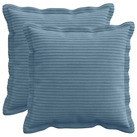 vidaXL Kuddöverdrag 2 st HOUTEN Blå 35 x 35 cm manchester