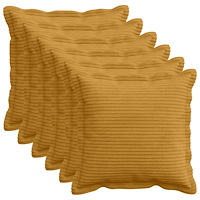 vidaXL Kuddöverdrag 6 st HOUTEN Gul 35 x 35 cm manchester