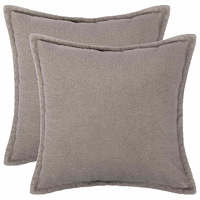 vidaXL Kuddöverdrag 2 st HOUTEN Ljusgrå 35 x 35 cm Bouclé