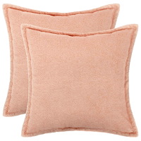 vidaXL Kuddöverdrag 2 st HOUTEN Rosa 35 x 35 cm Bouclé