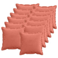 vidaXL Kuddöverdrag 12 st HOUTEN Röd orange 40 x 40 cm manchester