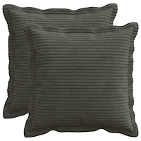 vidaXL Kuddöverdrag 2 st HOUTEN Antracit 40 x 40 cm manchester