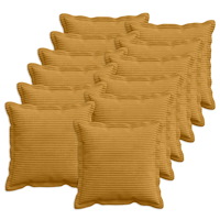 vidaXL Kuddöverdrag 12 st HOUTEN Gul 40 x 40 cm manchester