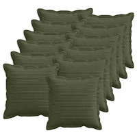 vidaXL Kuddöverdrag 12 st HOUTEN Grön 40 x 40 cm manchester