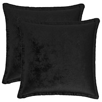 vidaXL Kuddöverdrag 2 st HOUTEN Svart 40 x 40 cm Flanell