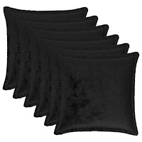 vidaXL Kuddöverdrag 6 st HOUTEN Svart 40 x 40 cm Flanell