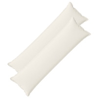 vidaXL Kuddöverdrag 2 st HOUTEN Gräddvit 40 x 145 cm manchester