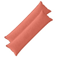 vidaXL Kuddöverdrag 2 st HOUTEN Röd orange 40 x 145 cm manchester