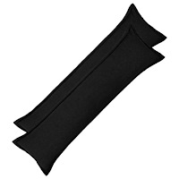 vidaXL Kuddöverdrag 2 st HOUTEN Svart 40 x 145 cm Bouclé