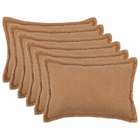 vidaXL Kuddöverdrag 6 st HOUTEN Beige 40 x 60 cm Bouclé