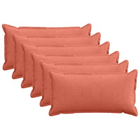 vidaXL Kuddöverdrag 6 st HOUTEN Röd orange 40 x 70 cm manchester
