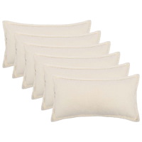 vidaXL Kuddöverdrag 6 st HOUTEN Gräddvit 40 x 70 cm Bouclé