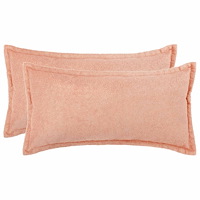 vidaXL Kuddöverdrag 2 st HOUTEN Rosa 40 x 70 cm Bouclé