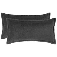 vidaXL Kuddöverdrag 2 st HOUTEN Mörkgrå 40 x 70 cm Bouclé