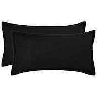 vidaXL Kuddöverdrag 2 st HOUTEN Svart 40 x 70 cm Bouclé
