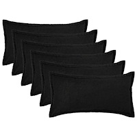 vidaXL Kuddöverdrag 6 st HOUTEN Svart 40 x 70 cm Bouclé