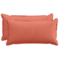 vidaXL Kuddöverdrag 2 st HOUTEN Röd orange 40 x 80 cm manchester