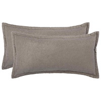 vidaXL Kuddöverdrag 2 st HOUTEN Ljusgrå 40 x 80 cm Bouclé
