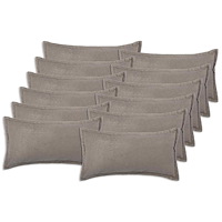 vidaXL Kuddöverdrag 12 st HOUTEN Ljusgrå 40 x 80 cm Bouclé