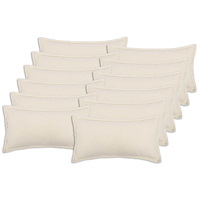 vidaXL Kuddöverdrag 12 st HOUTEN Gräddvit 40 x 80 cm Bouclé