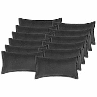 vidaXL Kuddöverdrag 12 st HOUTEN Mörkgrå 40 x 80 cm Bouclé