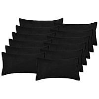 vidaXL Kuddöverdrag 12 st HOUTEN Svart 40 x 80 cm Bouclé