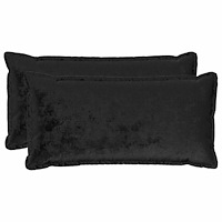 vidaXL Kuddöverdrag 2 st HOUTEN Svart 40 x 80 cm Flanell