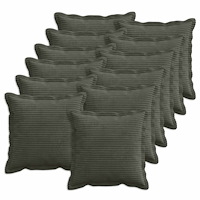 vidaXL Kuddöverdrag 12 st HOUTEN Antracit 45 x 45 cm manchester
