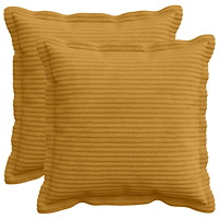 vidaXL Kuddöverdrag 2 st HOUTEN Gul 45 x 45 cm manchester