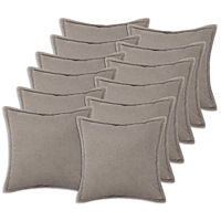 vidaXL Kuddöverdrag 12 st HOUTEN Ljusgrå 45 x 45 cm Bouclé