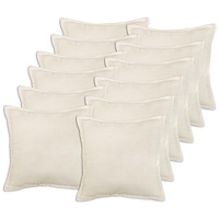 vidaXL Kuddöverdrag 12 st HOUTEN Gräddvit 45 x 45 cm Bouclé
