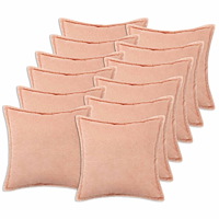vidaXL Kuddöverdrag 12 st HOUTEN Rosa 45 x 45 cm Bouclé