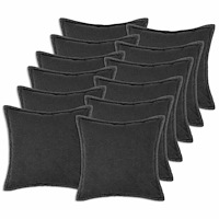 vidaXL Kuddöverdrag 12 st HOUTEN Mörkgrå 45 x 45 cm Bouclé