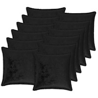 vidaXL Kuddöverdrag 12 st HOUTEN Svart 45 x 45 cm Flanell