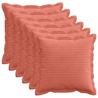vidaXL Kuddöverdrag 6 st HOUTEN Röd orange 50 x 50 cm manchester