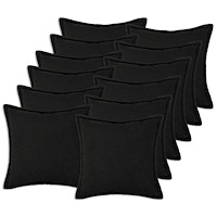 vidaXL Kuddöverdrag 12 st HOUTEN Svart 50 x 50 cm Bouclé