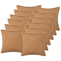vidaXL Kuddöverdrag 12 st HOUTEN Beige 50 x 50 cm Bouclé
