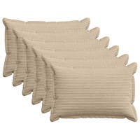 vidaXL Kuddöverdrag 6 st HOUTEN Taupe 50 x 75 cm manchester