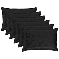 vidaXL Kuddöverdrag 6 st HOUTEN Svart 50 x 75 cm Flanell