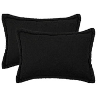 vidaXL Kuddöverdrag 2 st HOUTEN Svart 50 x 80 cm Bouclé