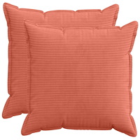 vidaXL Kuddöverdrag 2 st HOUTEN Röd orange 55 x 55 cm manchester