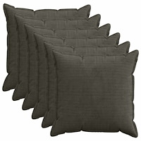 vidaXL Kuddöverdrag 6 st HOUTEN Antracit 60 x 60 cm manchester