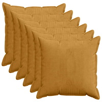vidaXL Kuddöverdrag 6 st HOUTEN Gul 60 x 60 cm manchester