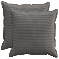 vidaXL Kuddöverdrag 2 st HOUTEN Mörkgrå 65 x 65 cm manchester