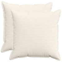 vidaXL Kuddöverdrag 2 st HOUTEN Gräddvit 65 x 65 cm manchester