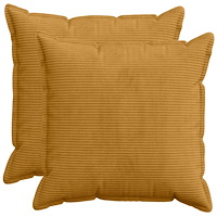vidaXL Kuddöverdrag 2 st HOUTEN Gul 65 x 65 cm manchester